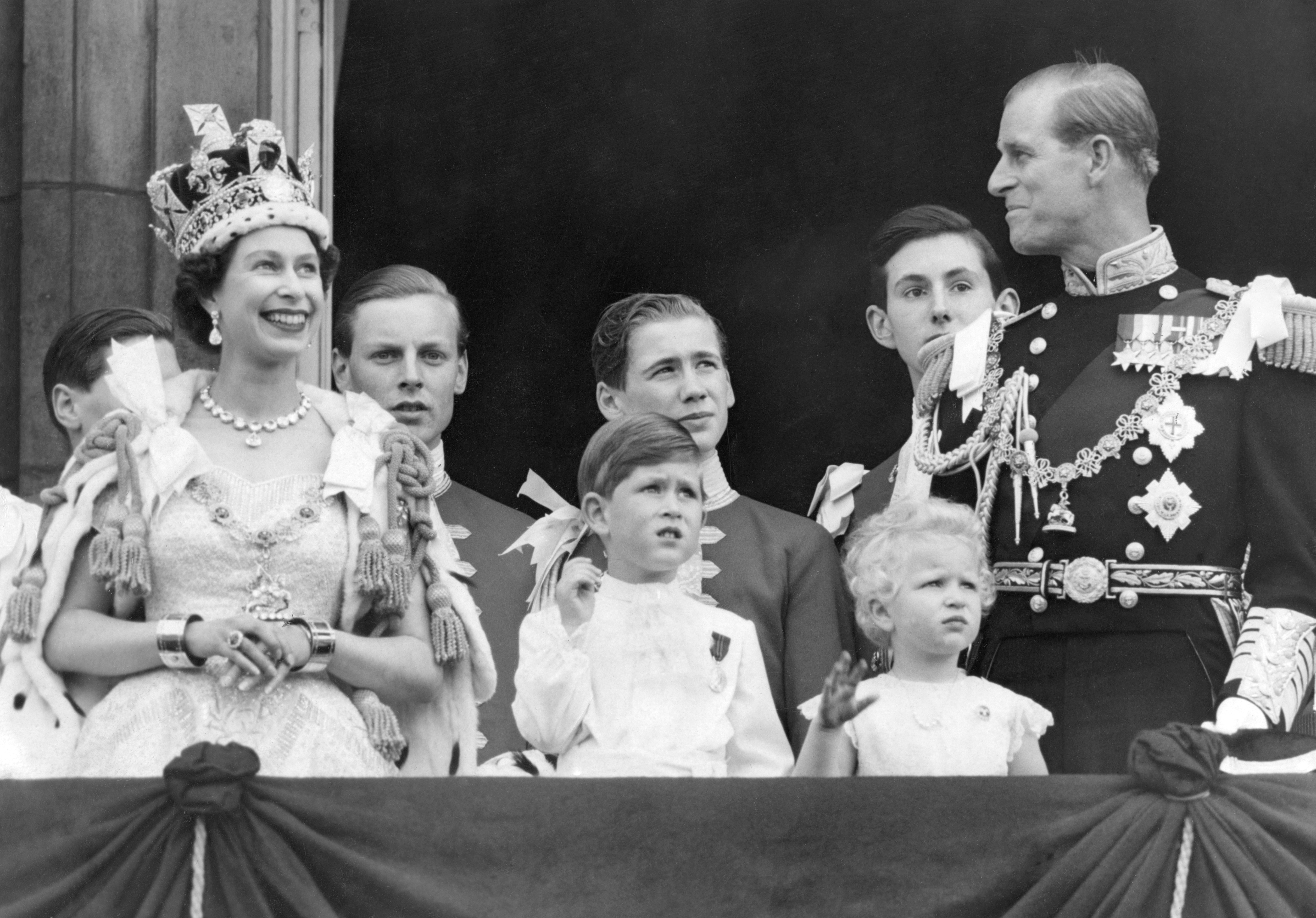 Queen Elizabeth, Prinzessin Anne und Prinz Philip