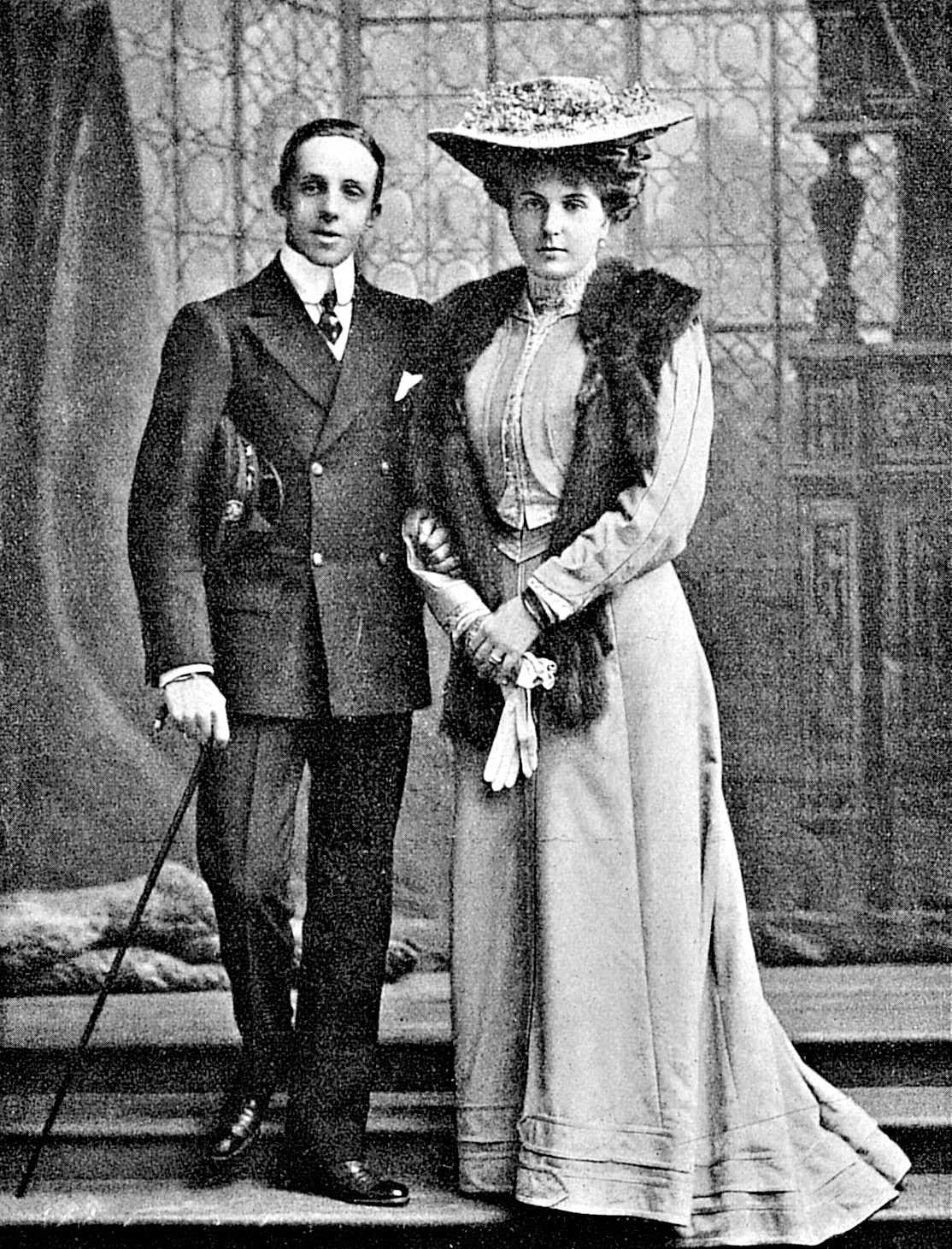 König Alfons und Königin Victoria Eugenie von Spanien