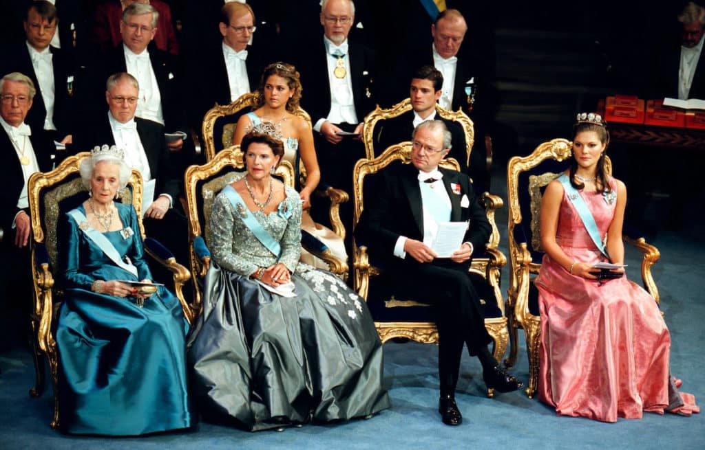 Kronprinzessin Victoria bei der Nobelpreisverleihung 2000