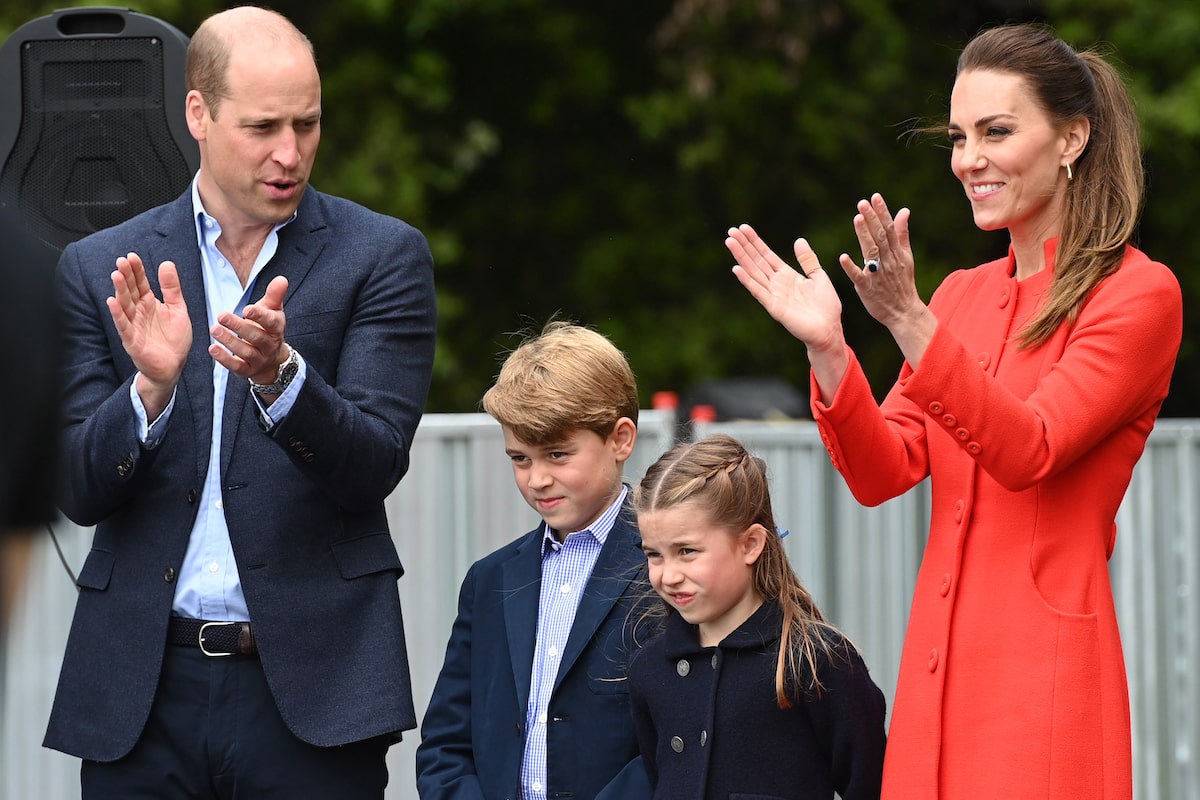 Prinz William, Prinz George, Prinzessin Charlotte und Herzogin Kate in Cardiff