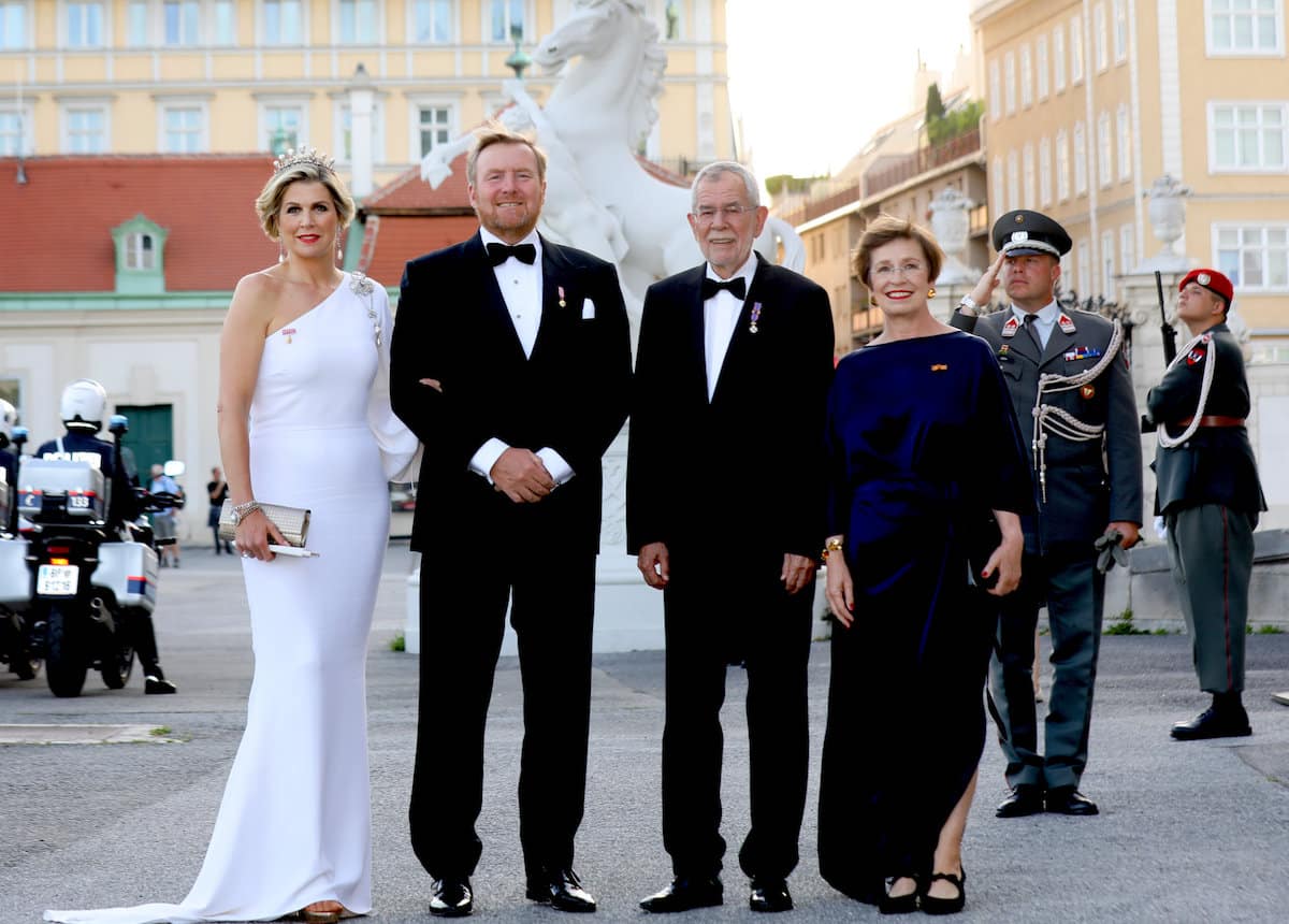 Königin Maxima weißes Kleid in Österreich