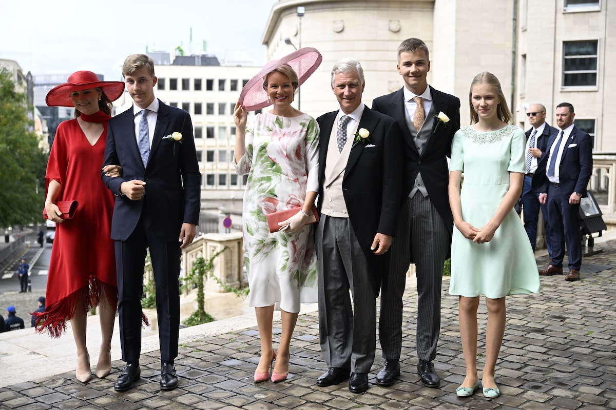 Die belgische Königsfamilie bei der Hochzeit