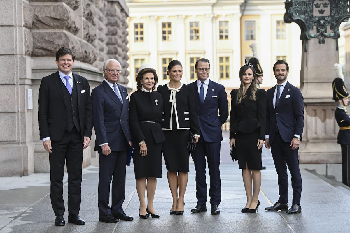 Schwedische Königsfamilie eröffnet den schwedischen Reichstag. Königin Silvia mit Familie