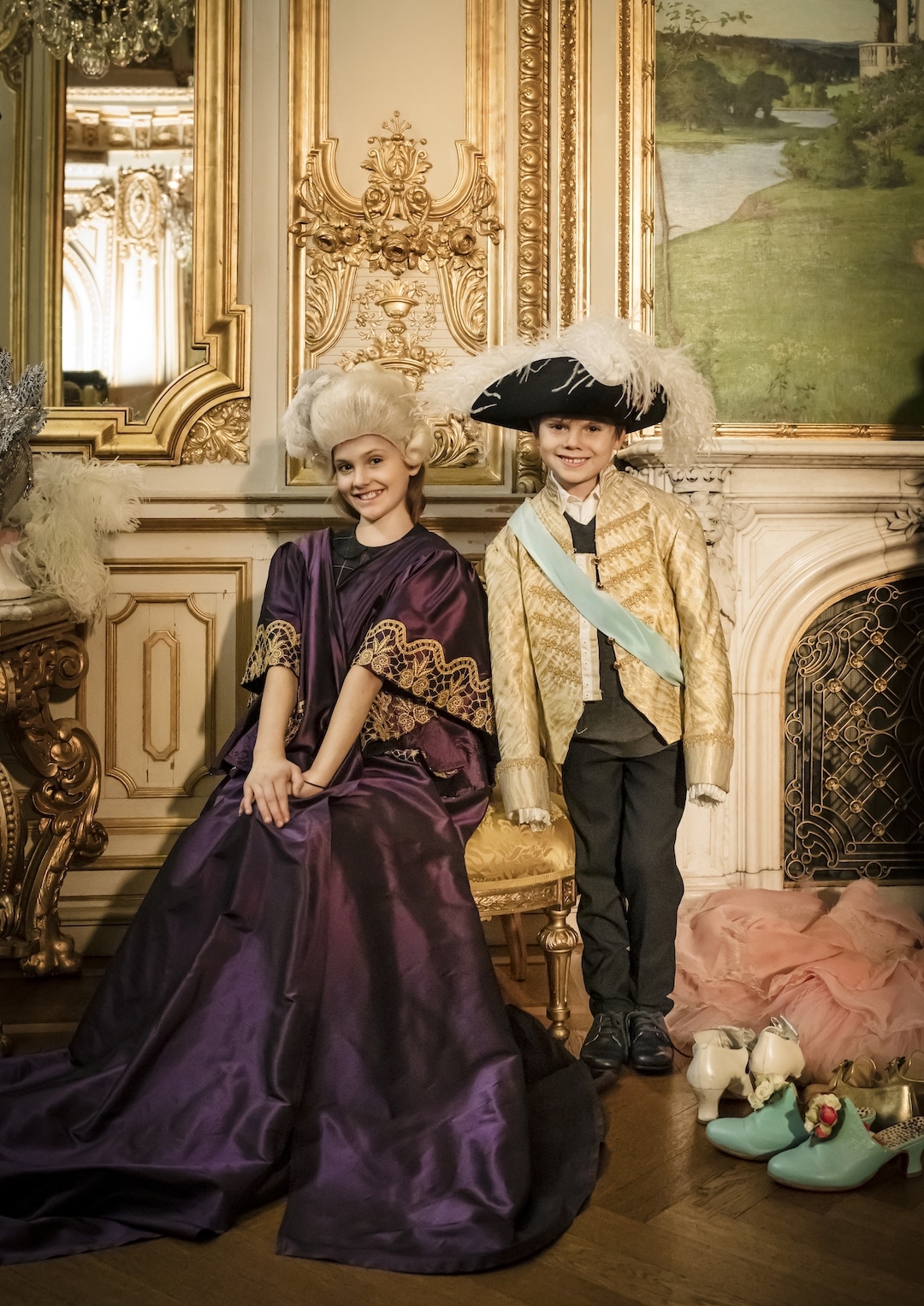 Prinzessin Estelle und Prinz Oscar verkleidet