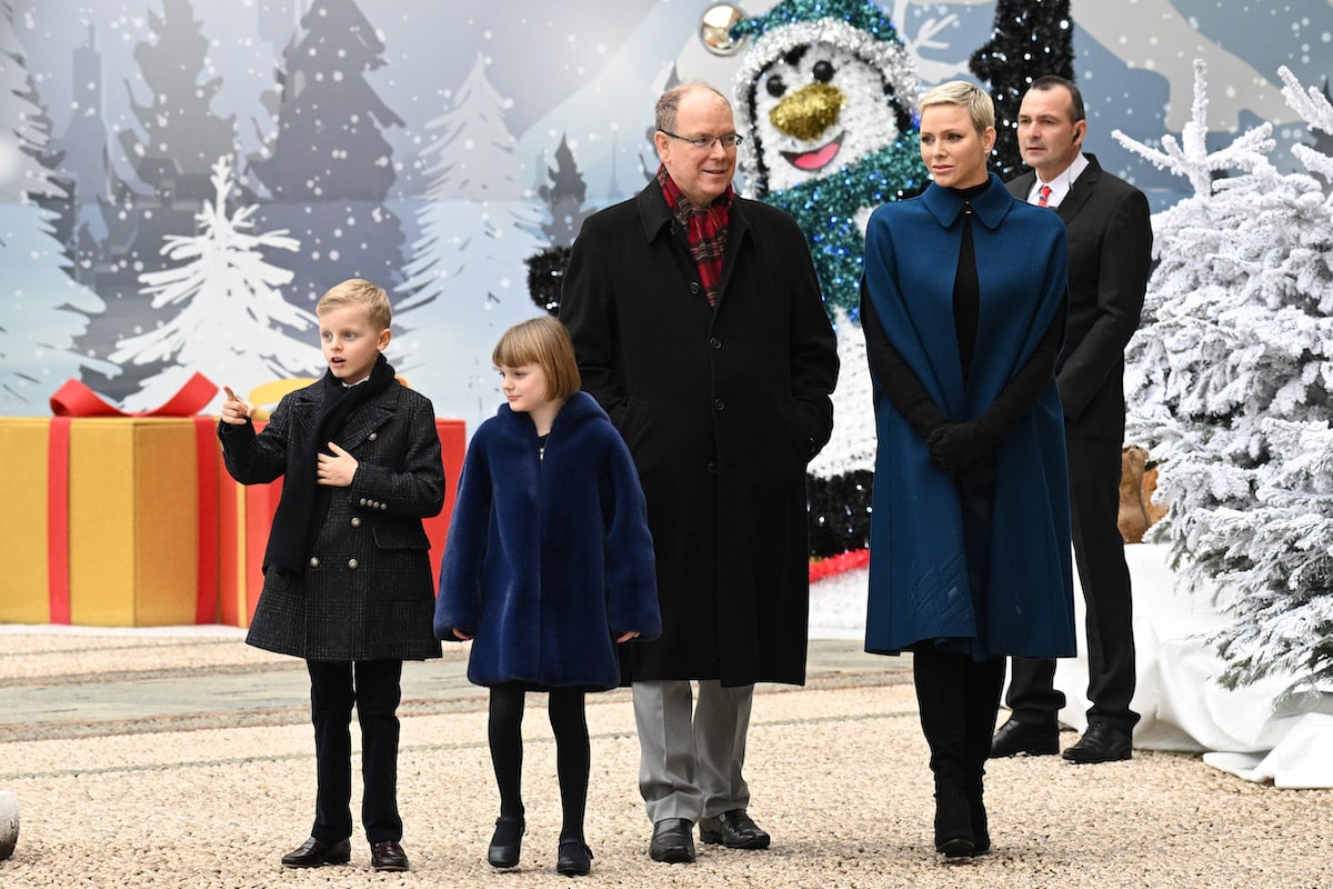 Fürst Albert und Fürstin Charlène mit ihren Kindern Jacques und Gabriella