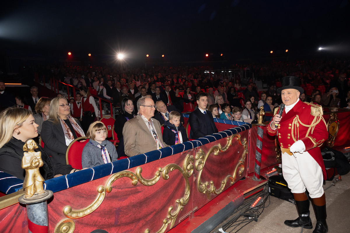 Fürstenfamilie von Monaco beim Zirkusfestival