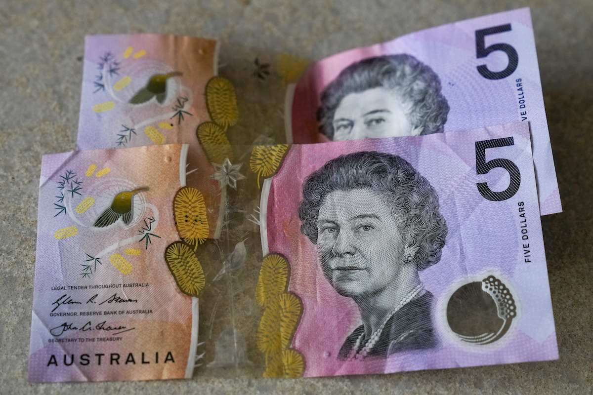 Queen Elizabeth auf australischer Fünf-Dollar-Note