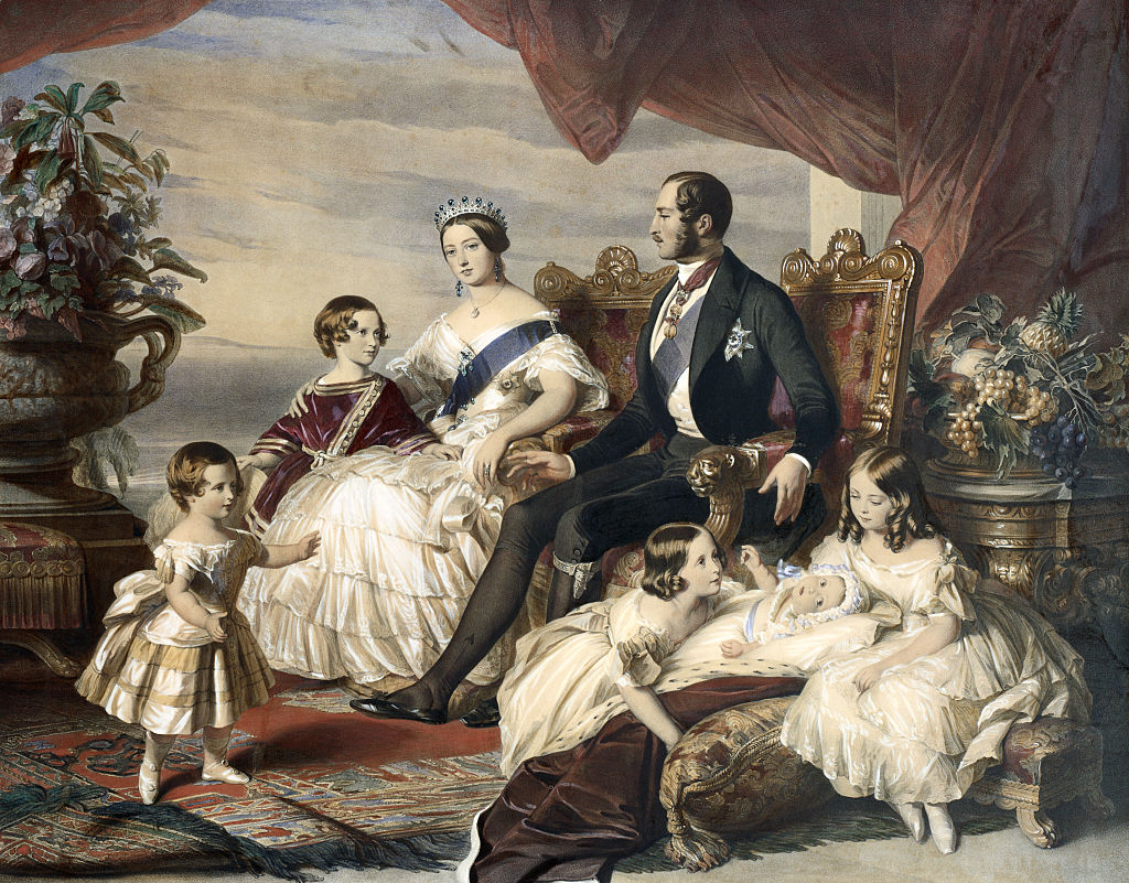 Queen Victoria und Prinz Albert mit ihren Kindern 1948.