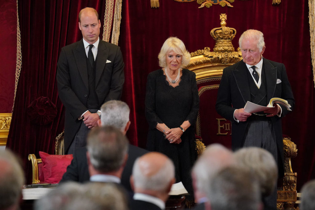 Prinz William, Königin Camilla und König Charles trauern