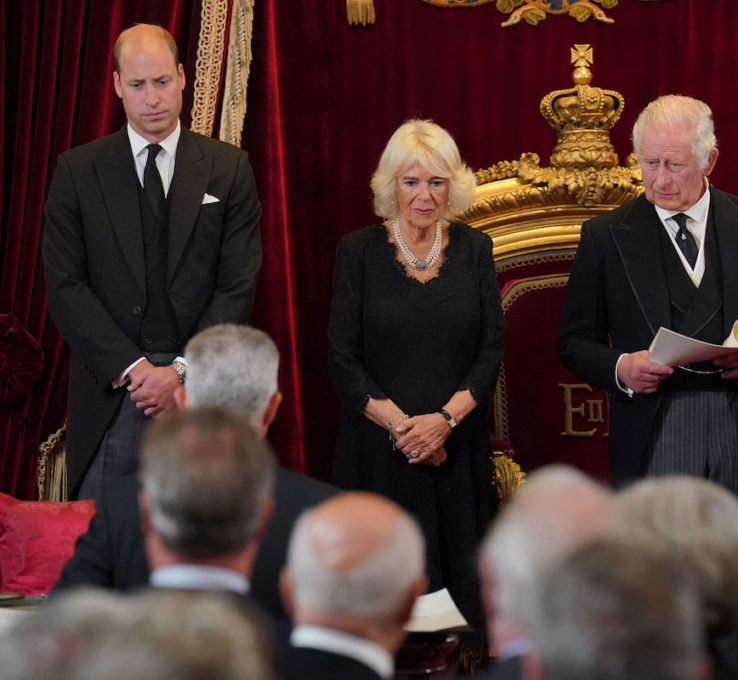 Prinz William, Königin Camilla und König Charles trauern