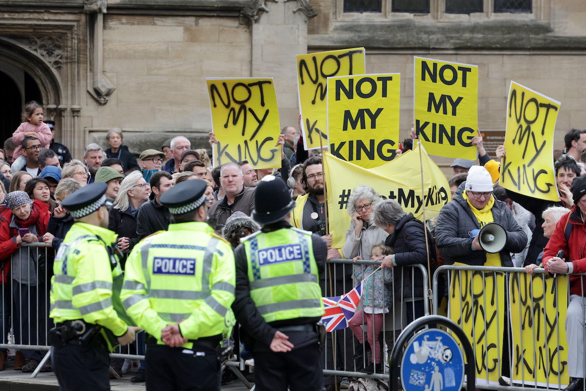 Proteste gegen König Charles in York