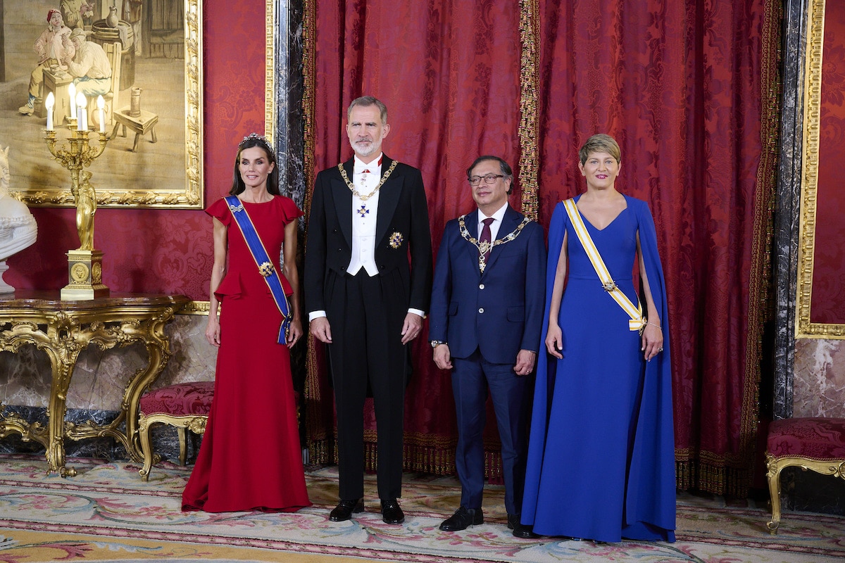 Das spanische Königspaar mit Präsident Gustavo Francisco Petro von Kolumbien