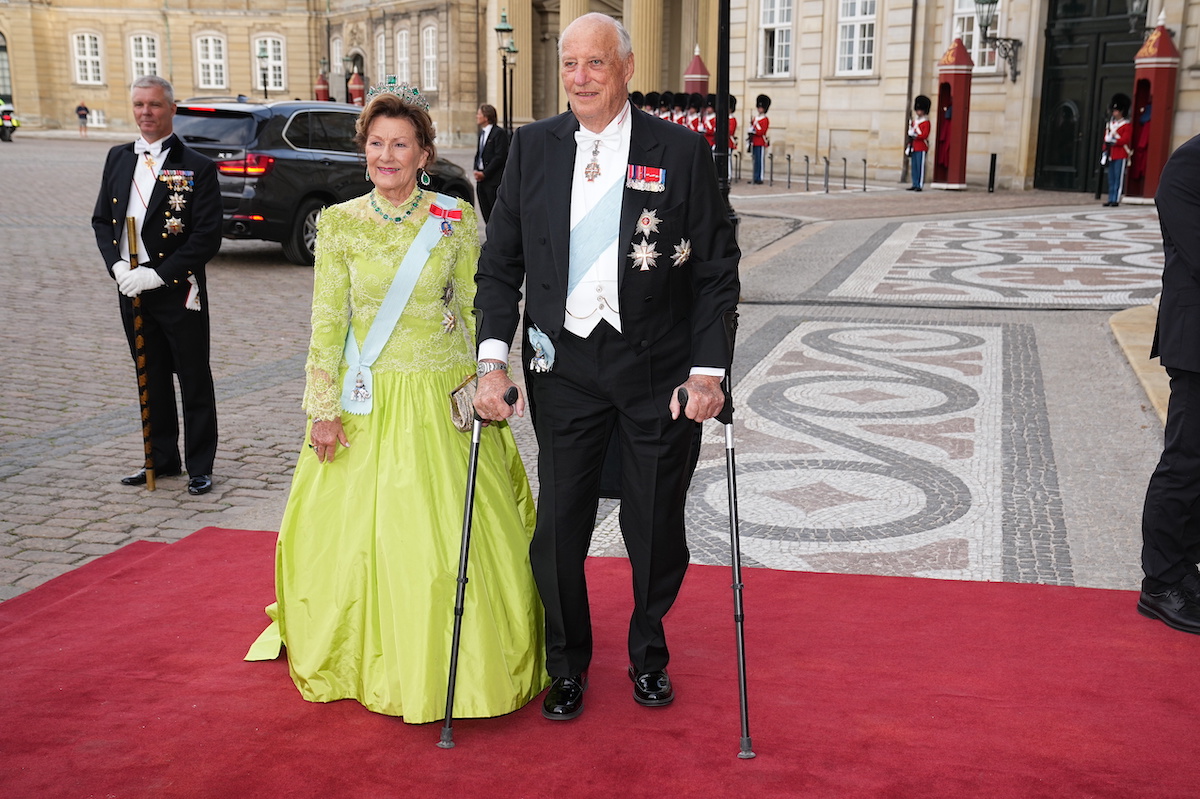 Königin Sonja und König Harald beim Dinner auf Schloss Amalienborg