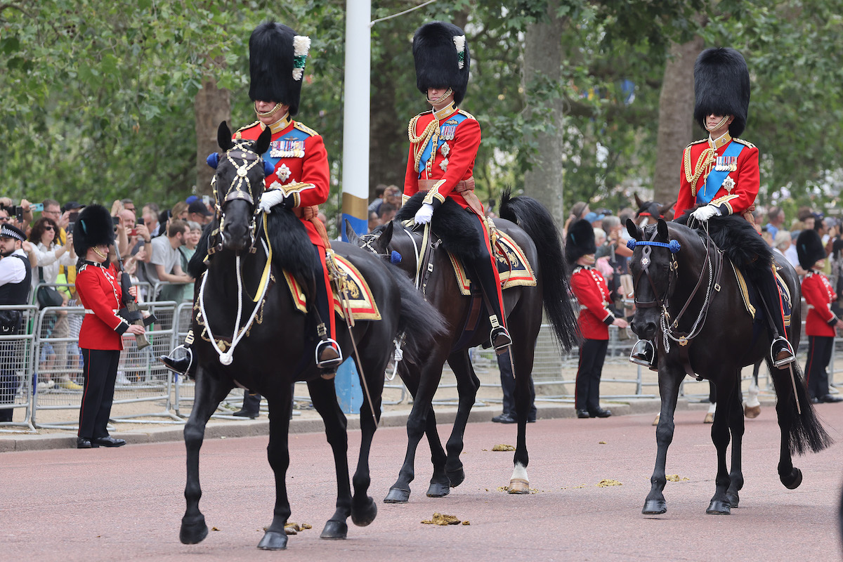Die Royals Charles, Edward und William bei Trooping the Colour 2023