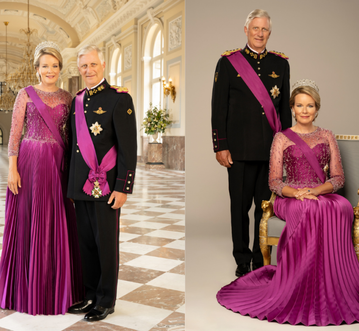 Das belgische Königspaar posiert zum Thronjubläum