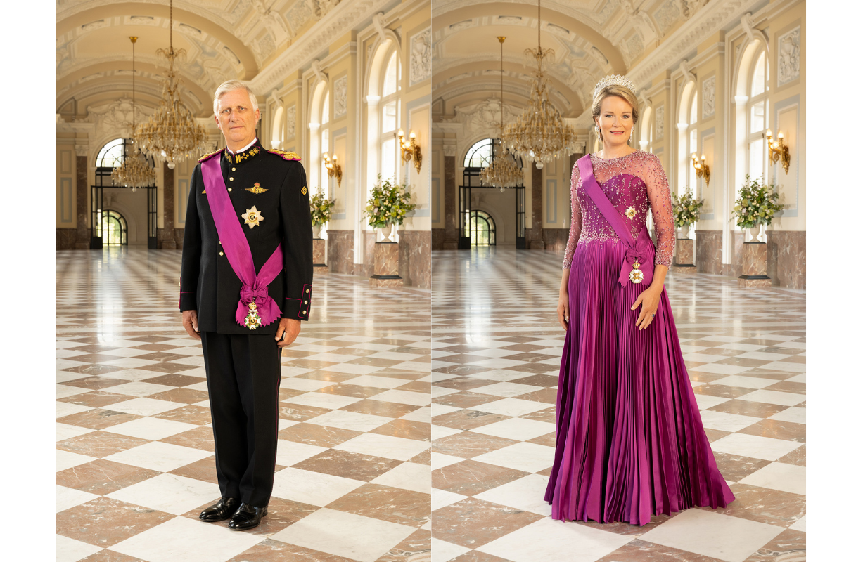 Das belgische Königspaar posiert zum Thronjubläum