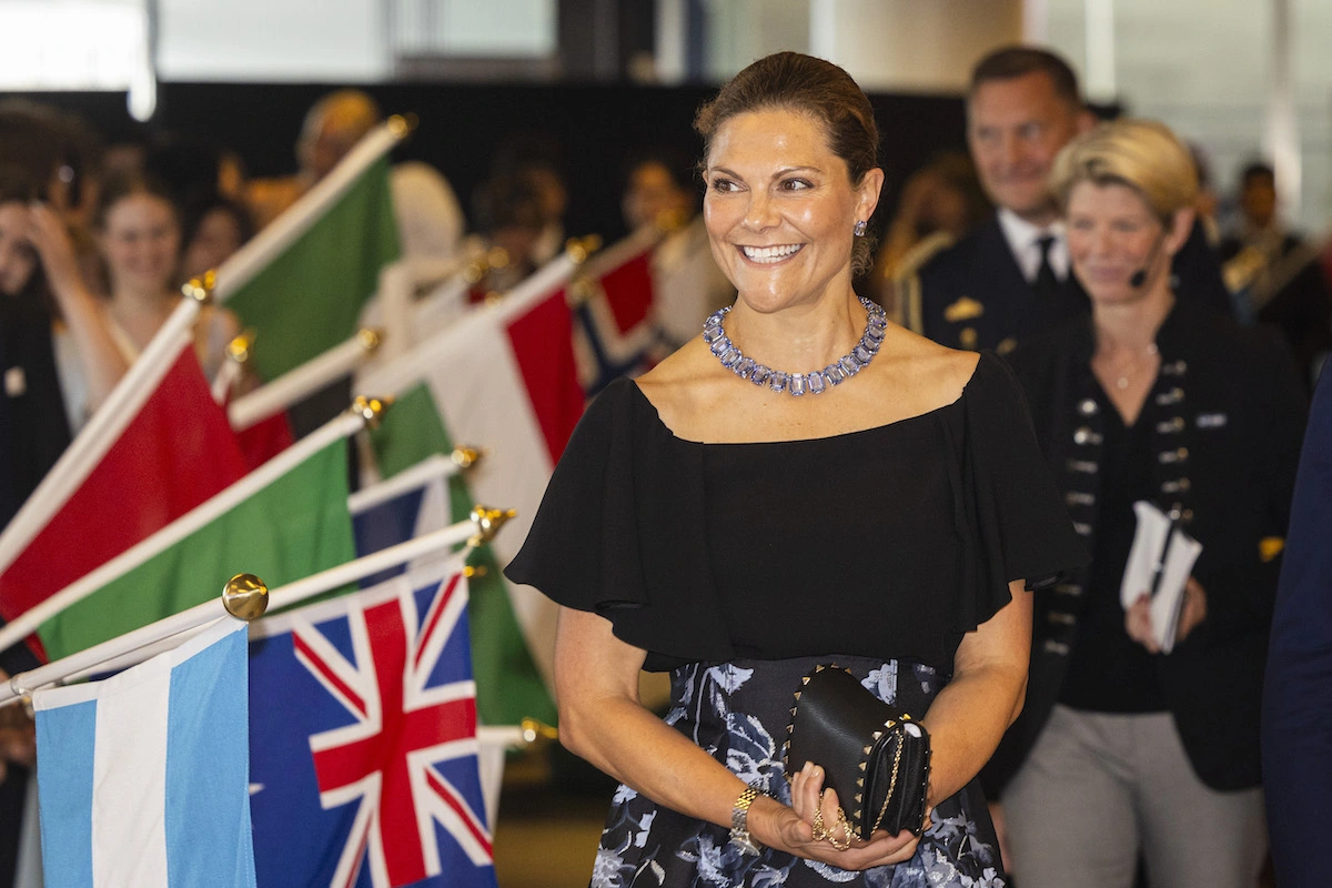 22. August 2023: Kronprinzessin Victoria besucht die Verleihung des Junior Water Prize Awards 2023 in Stockholm © Michael Campanella/Getty Images