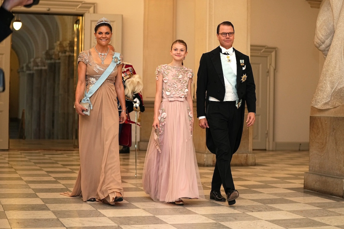 Kronprinzessin Victoria, Prinzessin Estelle und Prinz Daniel bei der Gala zum 18. Geburtstag Christian von Dänemark