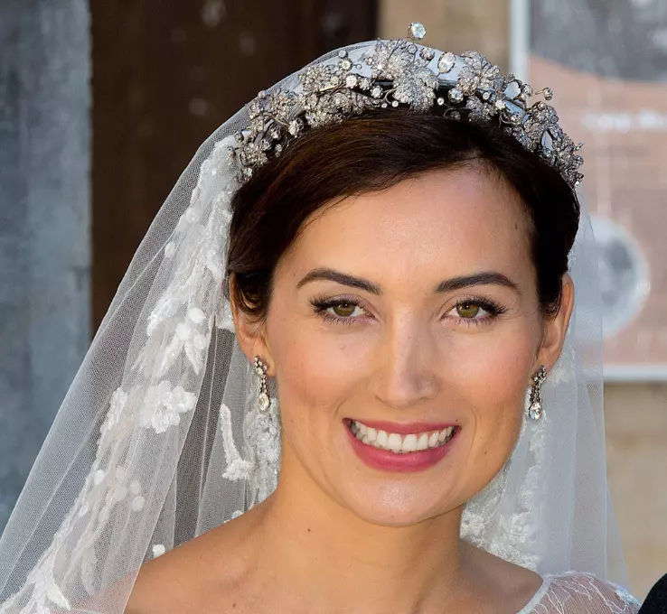 Prinzessin Claire von Luxemburg bei ihrer Hochzeit mit Tiara