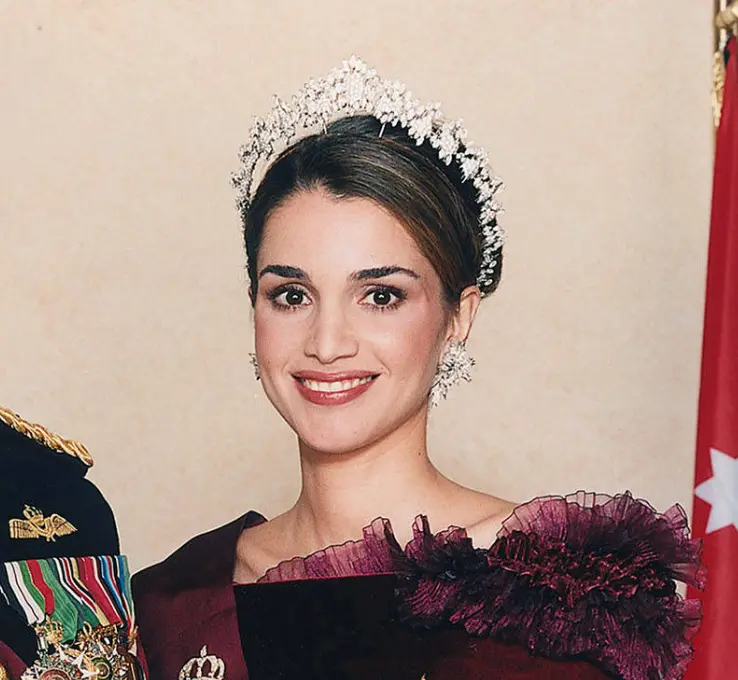 Königin Rania von Jordanien mit Tiara