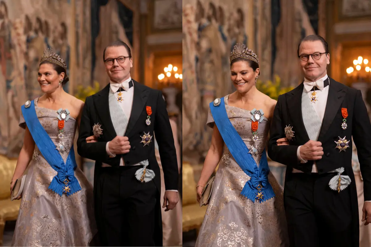 Kronprinzessin Victoria und Prinz Daniel beim Gala-Dinner für das französische Präsidentenpaar