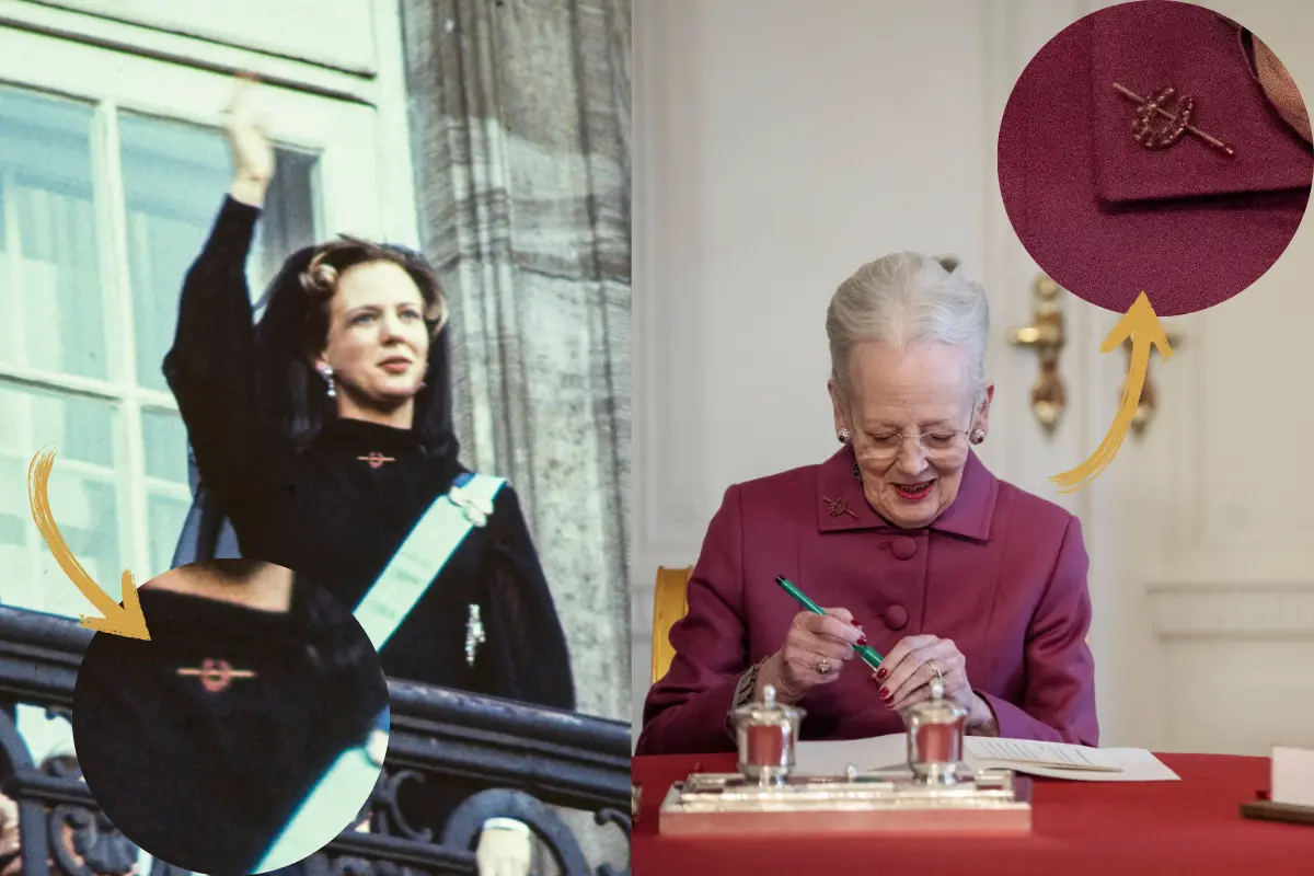 Königin Margrethe trägt zum Abschied die Hufeisenbrosche 