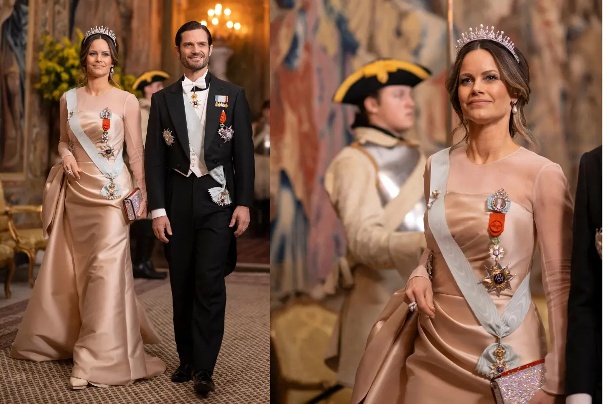 Prinzessin Sofia zeigte einen neuen Look beim Gala-Dinner. © IMAGO / ABACAPRESS (2)