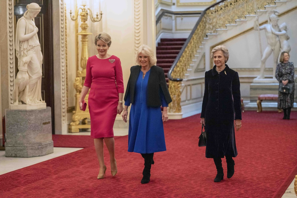 Die Herzogin von Gloucester begleitete Königin Camilla und Königin Mathilde zum Empfang. © picture alliance / Photoshot