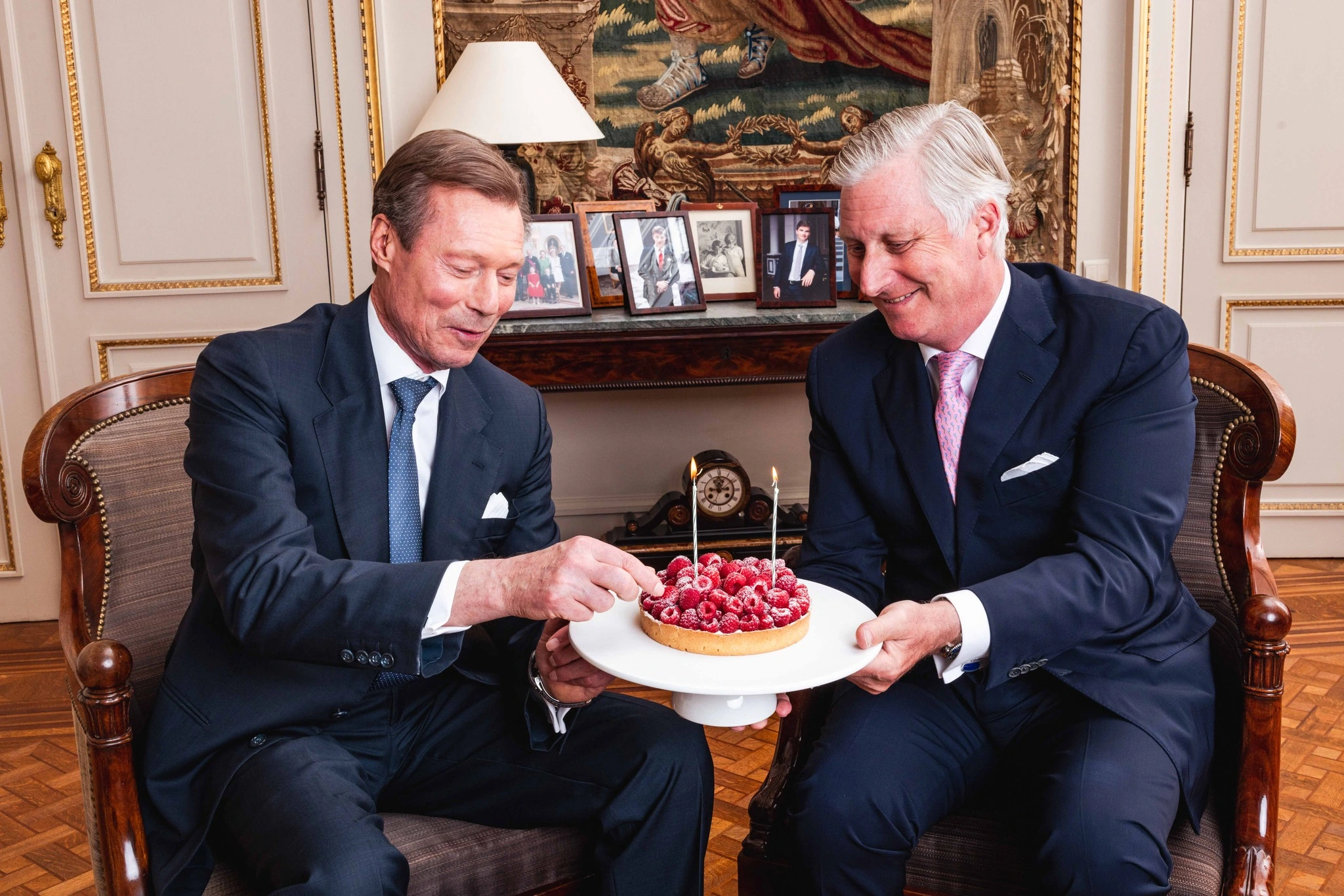 König Philippe von Belgien und Großherzog Henri von Luxemburg feiern gemeinsam Geburtstag