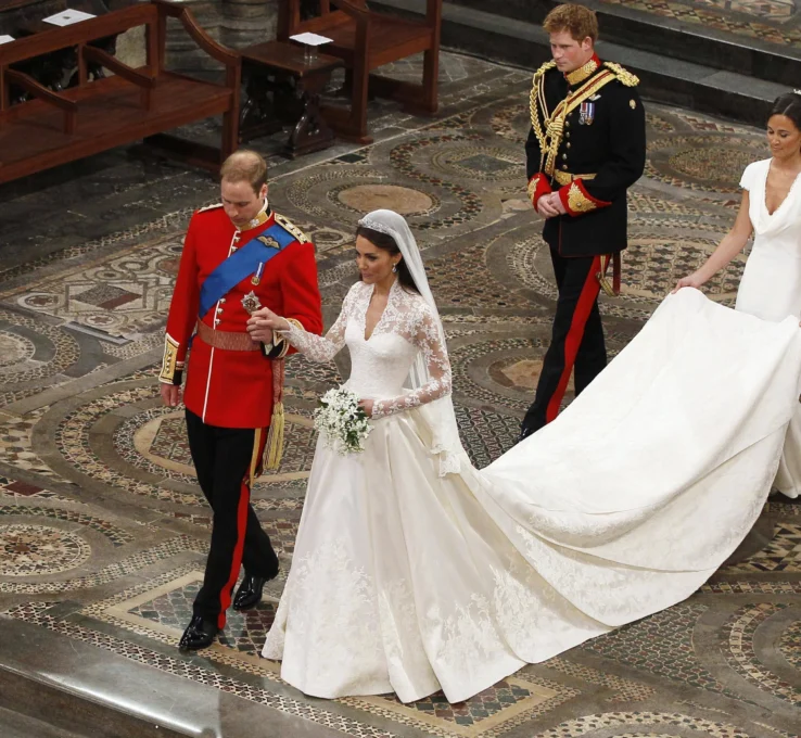 Prinz William und Prinzessin Kate bei ihrer Hochzeitszeremonie im Jahr 2011.
