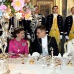 Die schwedischen Royals beim Staatsbankett für den finnischen Präsidenten Alexander Stubb.