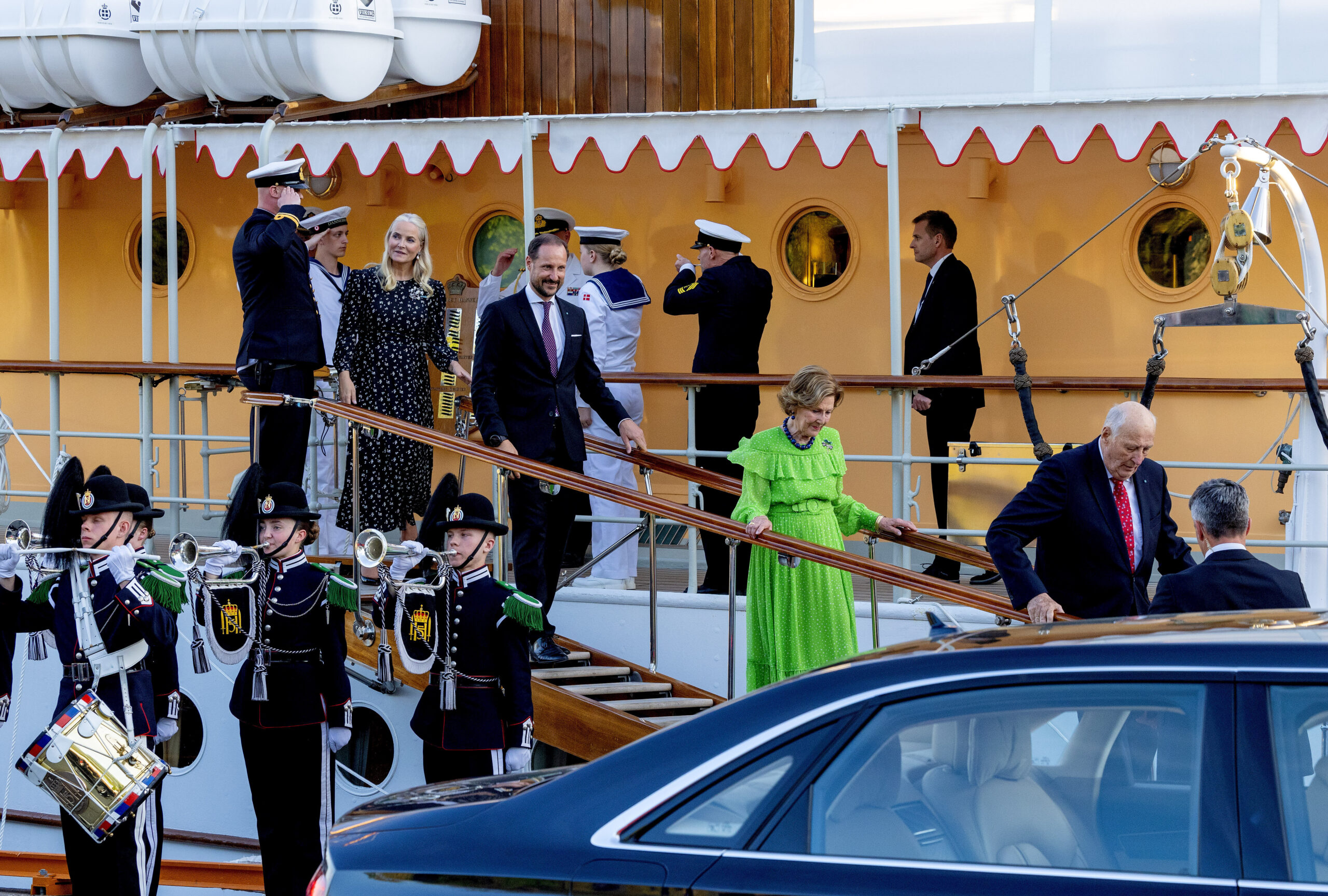 Kronprinzessin Mette-Marit hat an den zwei Tagen an einigen Programmpunkten teilgenommen. Derzeit scheint die Frau von Kronprinz Haakon eine gute Phase zu haben. © picture alliance / Royal Press Europe | Albert Nieboe