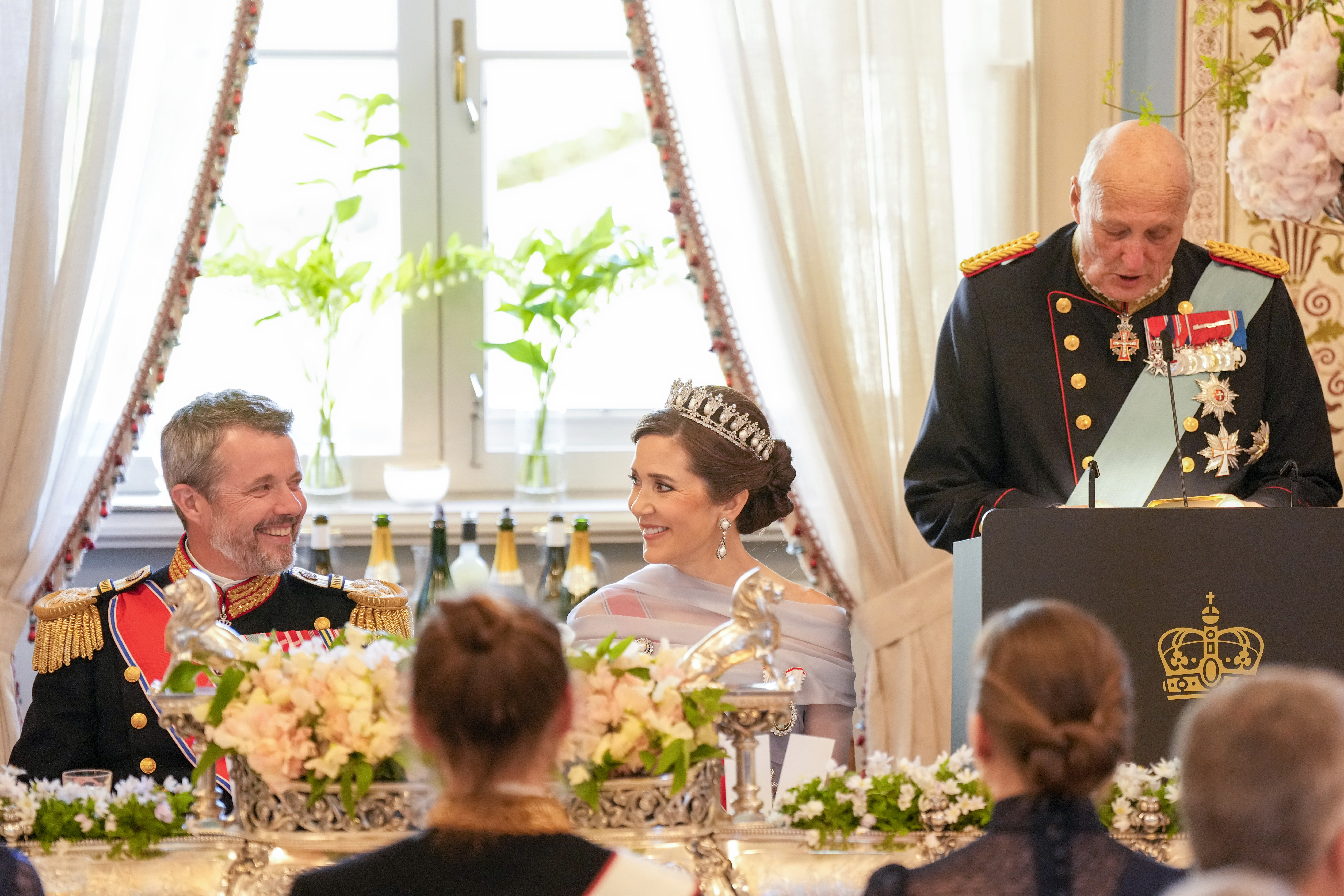 König Frederik und Königin Mary beim Staatsbankett in Oslo