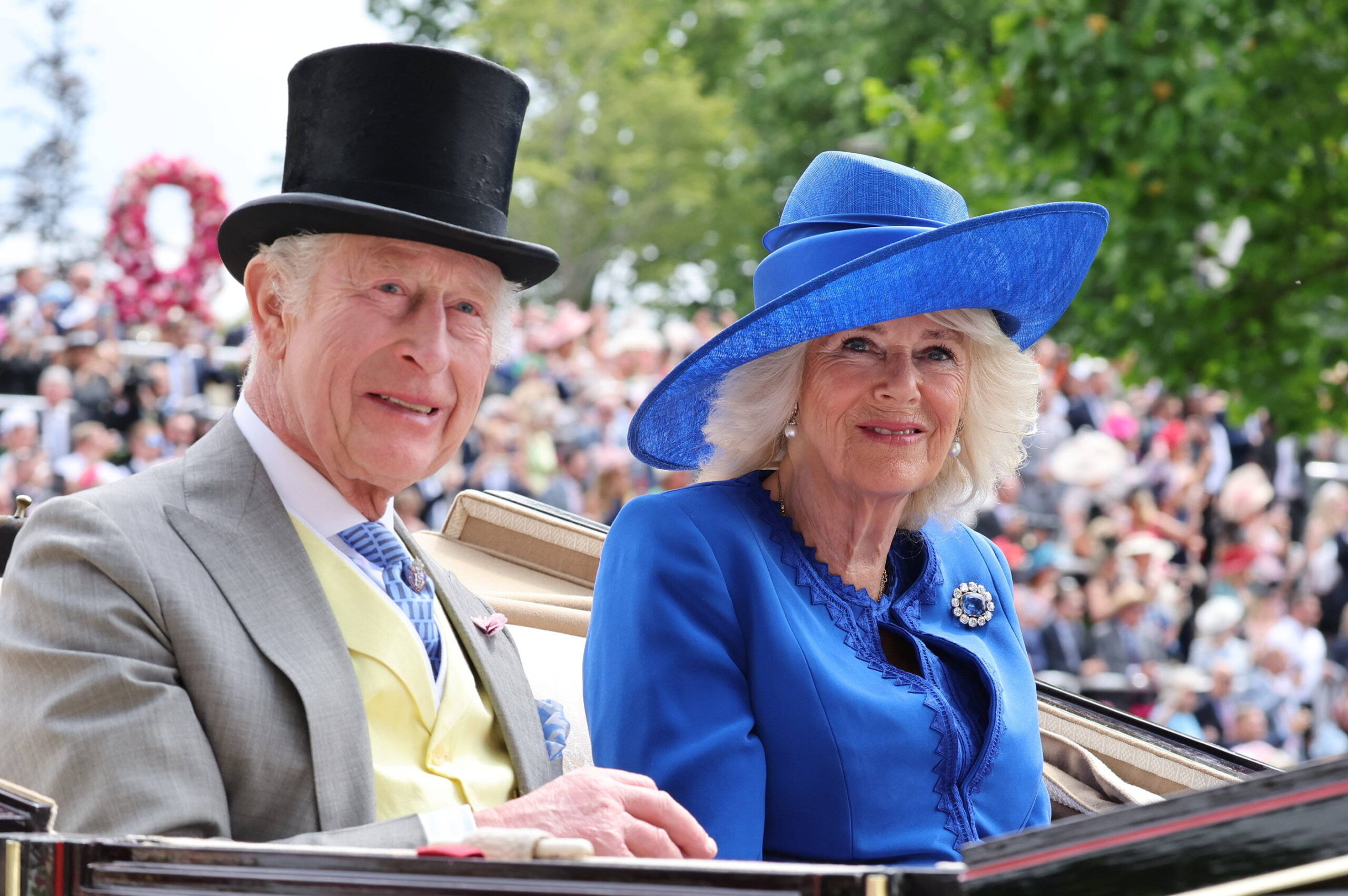 König Charles und Königin Camilla in Ascot 2024