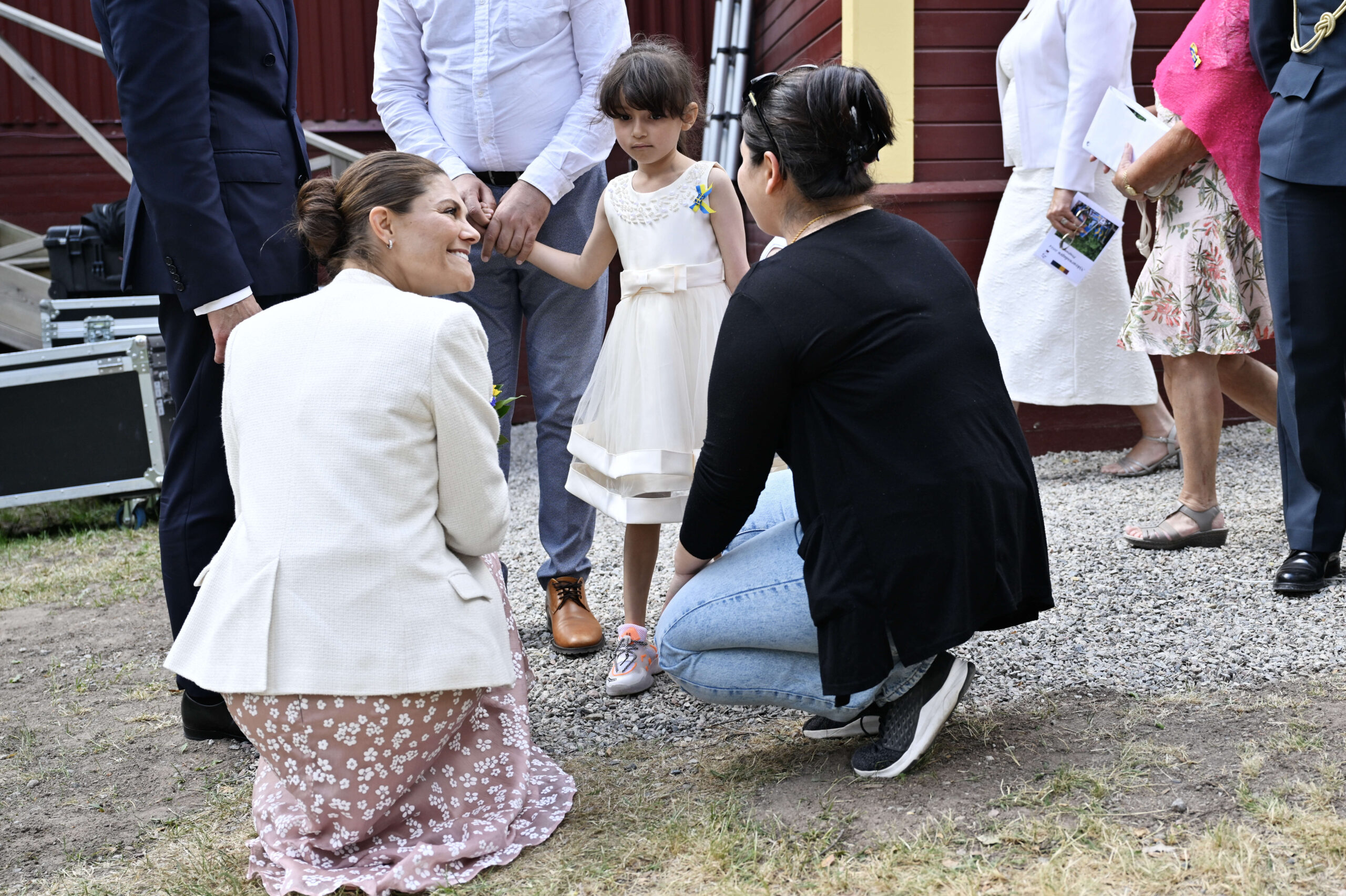 Kronprinzessin Victoria mischte sich in Nykvarn unters Volk. © picture alliance / TT NEWS AGENCY | Henrik Montgomery/TT