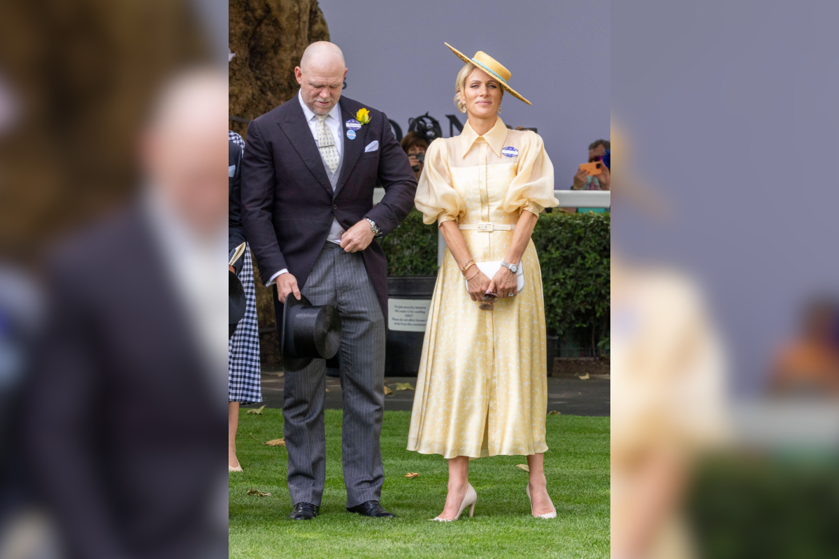 Zara Tindall trägt ein zitronengelbes Kleid von der Modedesignerin Laura Green. © IMAGO / i Images