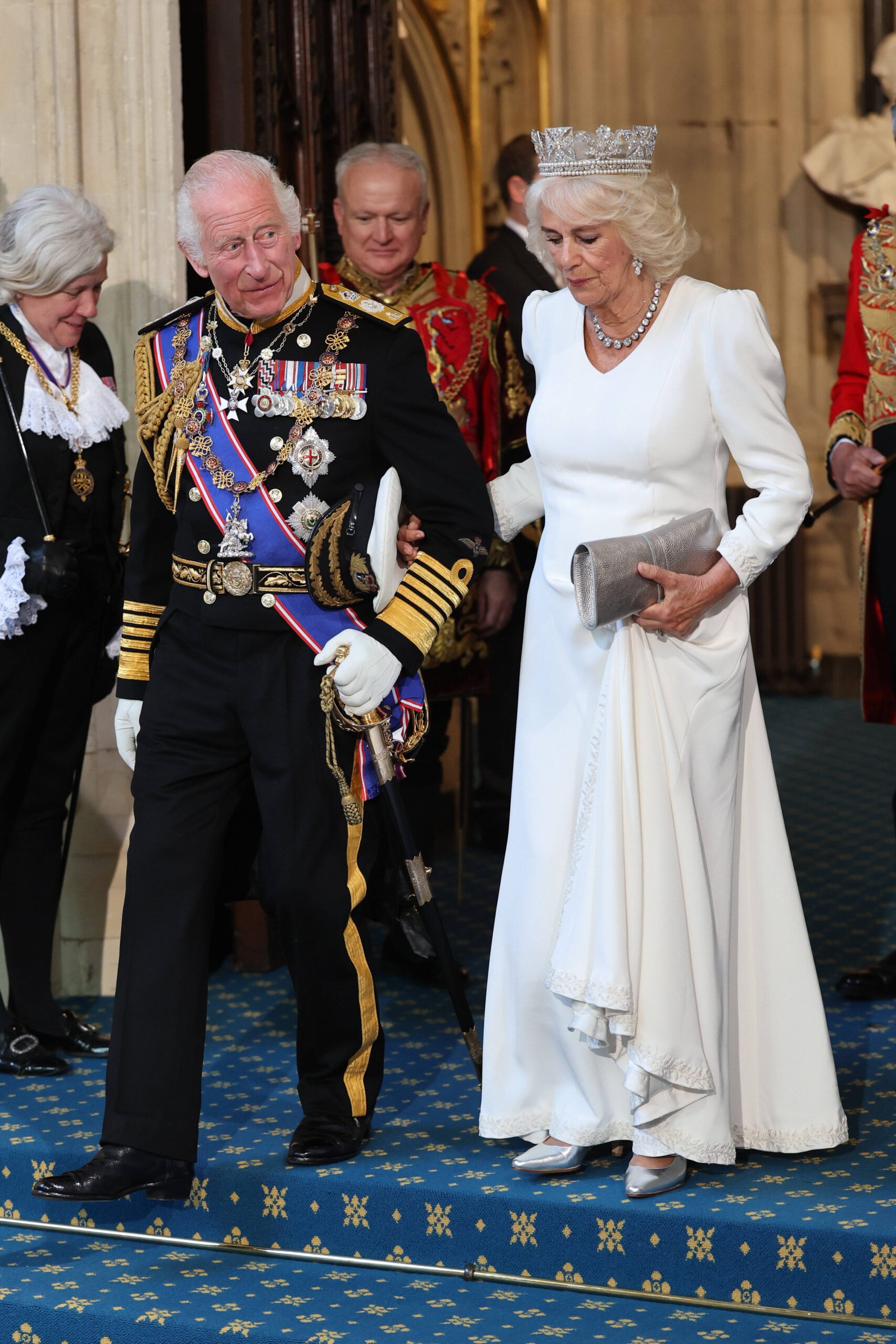 König Charles und Königin Camilla bei der Parlamentseröffnung, 17. Juli 2024