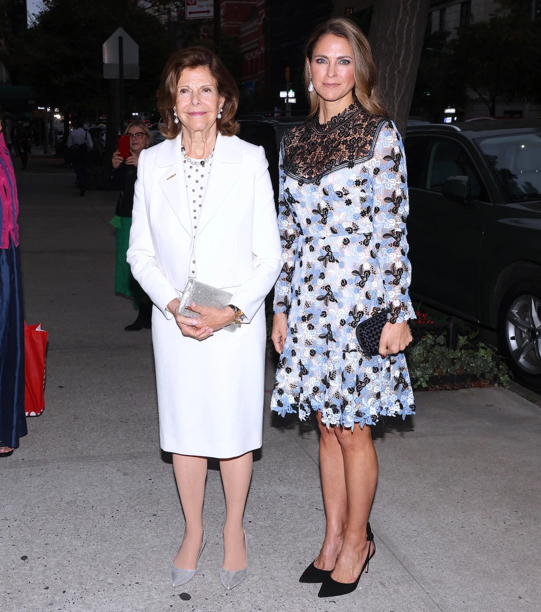 Königin Silvia mit ihrer Tochter Prinzessin Madeleine von Schweden in New York.