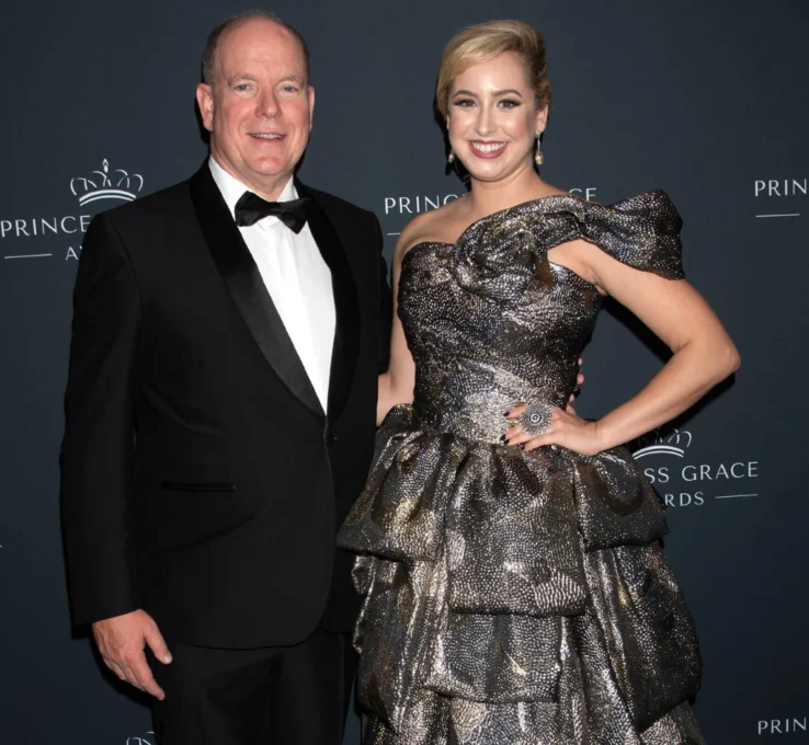 Fürst Albert mit seiner ältesten Tochter Jazmin Grace Grimaldi bei den Princess Grace Awards 2024.