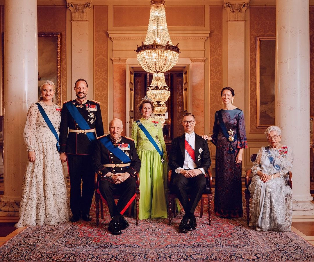 Kronprinzessin Mette-Marit von Norwegen beim Gala-Dinner für den Präsidenten von Finnland