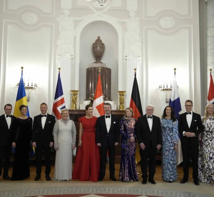 Die skandinavischen Royals mit Bundespräsident Steinmeier und First Lady Büdenbender