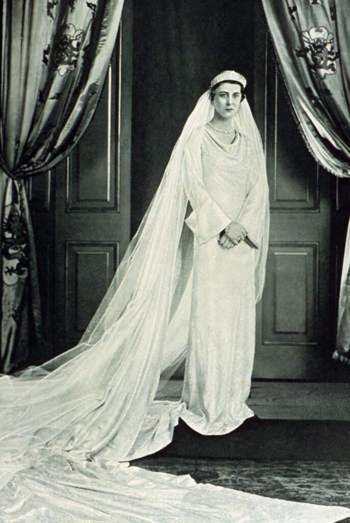 Marina von Griechenland im Brautkleid, 1934