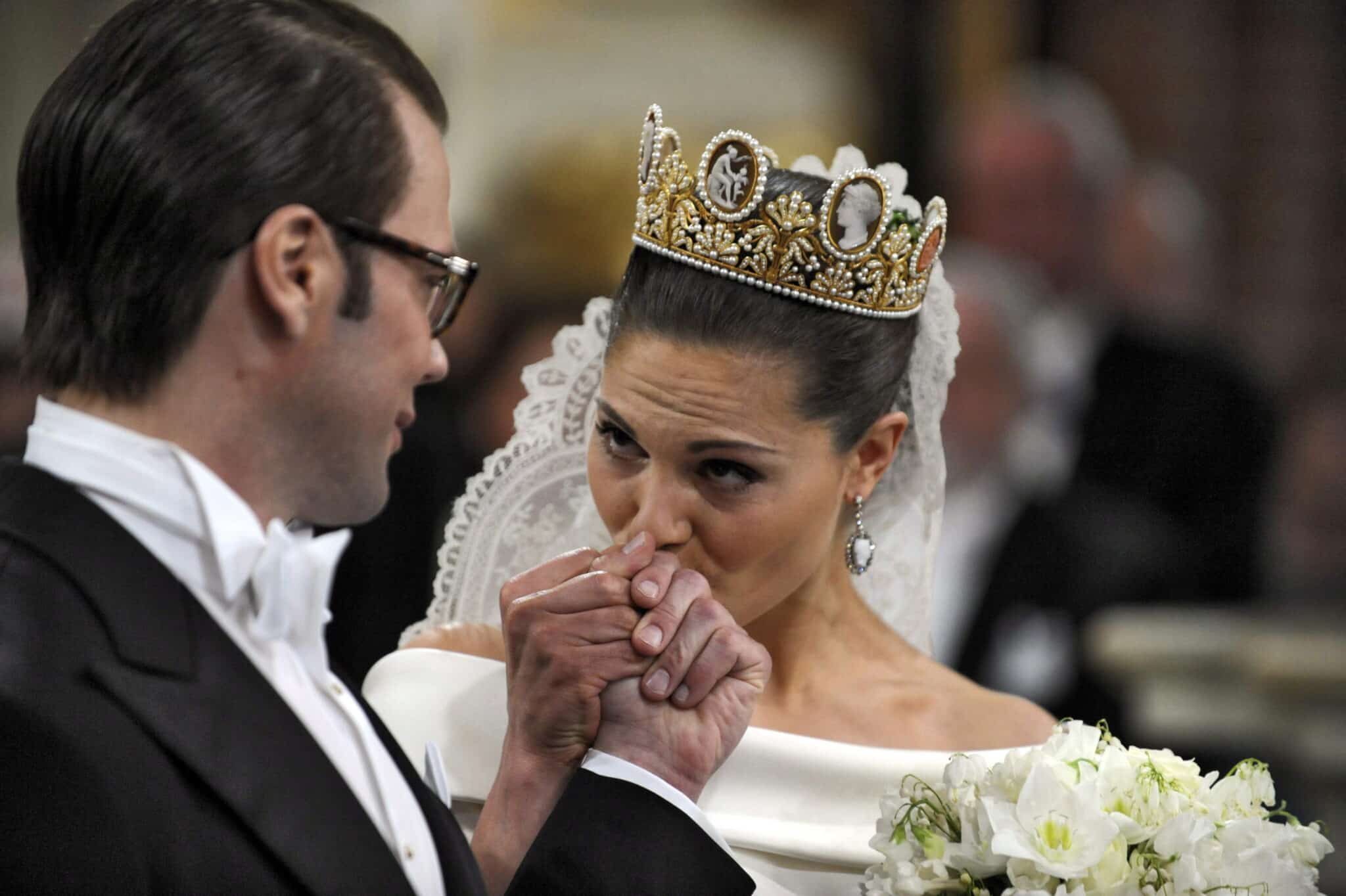 Kronprinzessin Victoria von Schweden trug bei ihrer Hochzeit mit Prinz Daniel das Kamée-Diadem