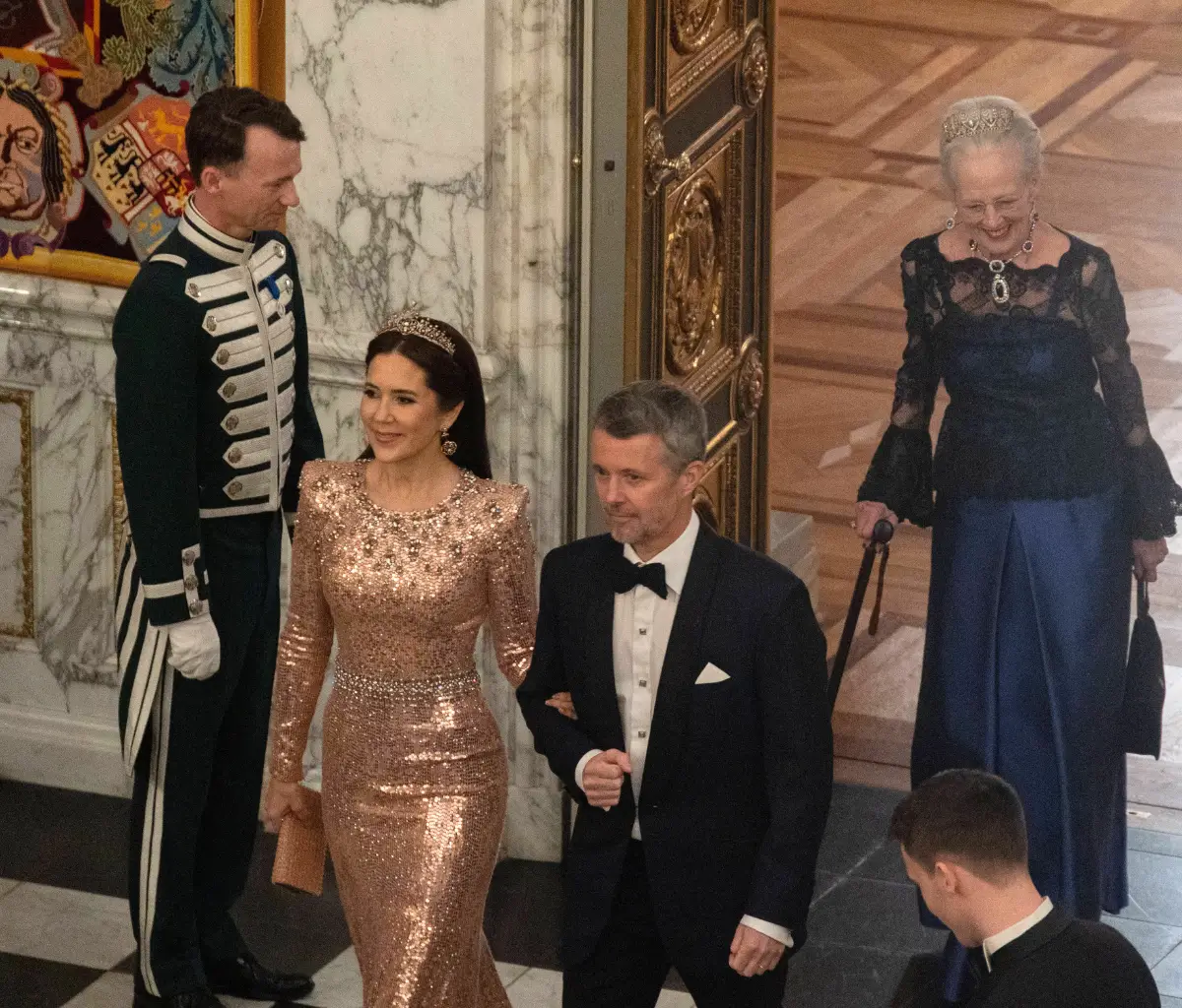 Königin Mary und König Frederik von Dänemark beim kunst- og kulturballet auf Schloss Christiansborg